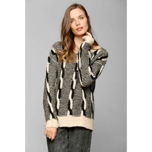 Sparkle & Fade Twisted Cable Sweater (UO - Ivory)